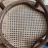 Wooden and cane bistro chairs