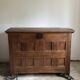 Antique oak chest from the 17th to 18th century.