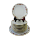 Bavarian porcelain dessert service with floral decoration. Around 1960.