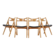 Ensemble de chaises CH-29 Sawbuck conçues par Hans Wegner pour Carl Hansen & Son
