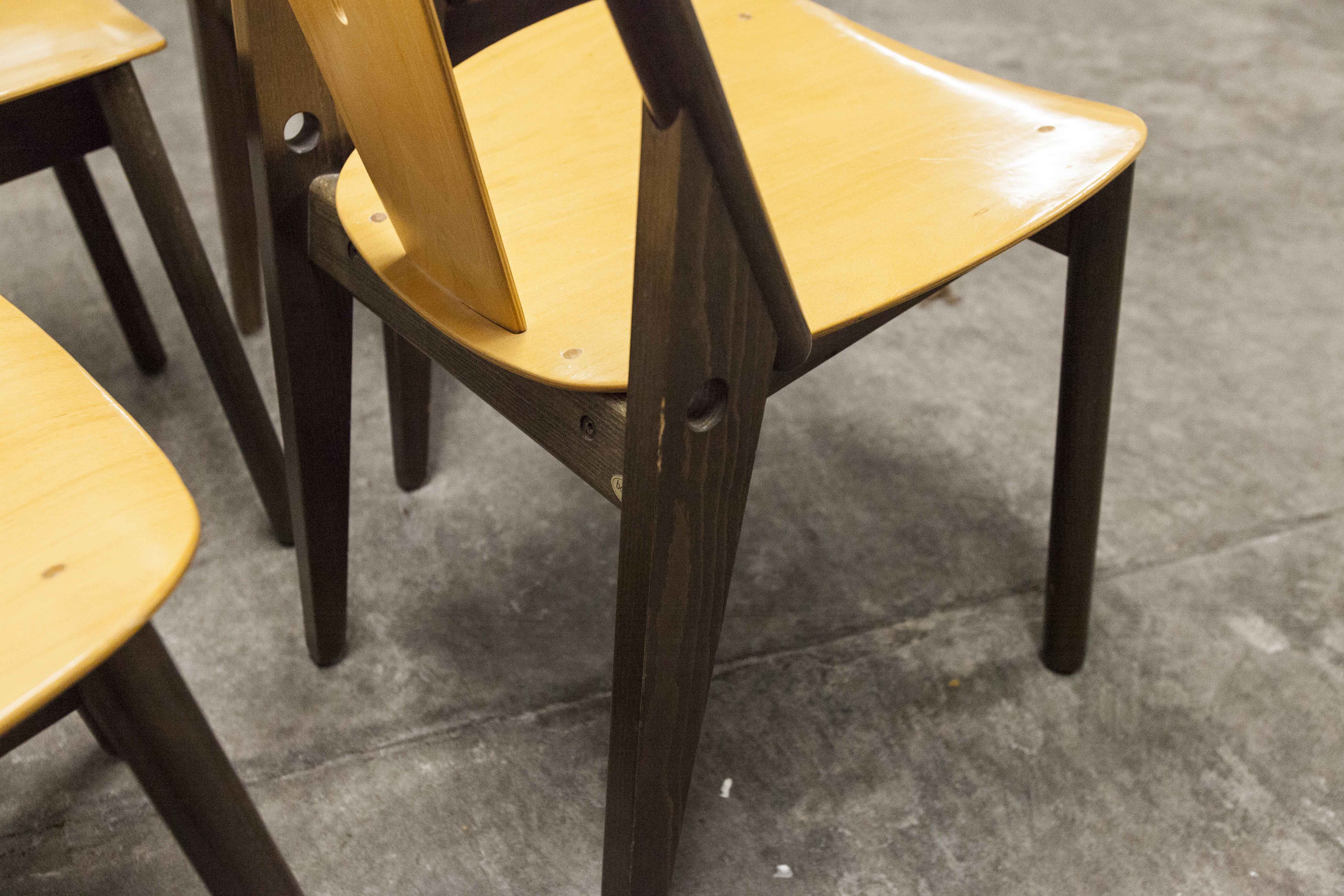 6 Baumann "transit" chairs 1990s