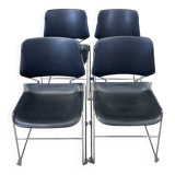 Set of 4 matrix chairs by tolleson for krueger 70s usa