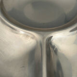 Round plateau Jean Couzon in stainless steel – Vintage design serving dish