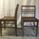 Series of 4 solid wooden chairs by René Gabriel 40/50