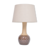 Lampe en grès moderne danoise du milieu du siècle faite à la main avec motif graphique par Soholm