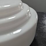 Old white opaline skyscraper ceiling light Ø 25 cm art deco 1930