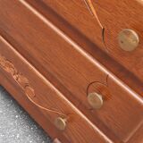 Art Deco chest of drawers in gilded oak