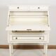 Old white secretary desk with bedside table