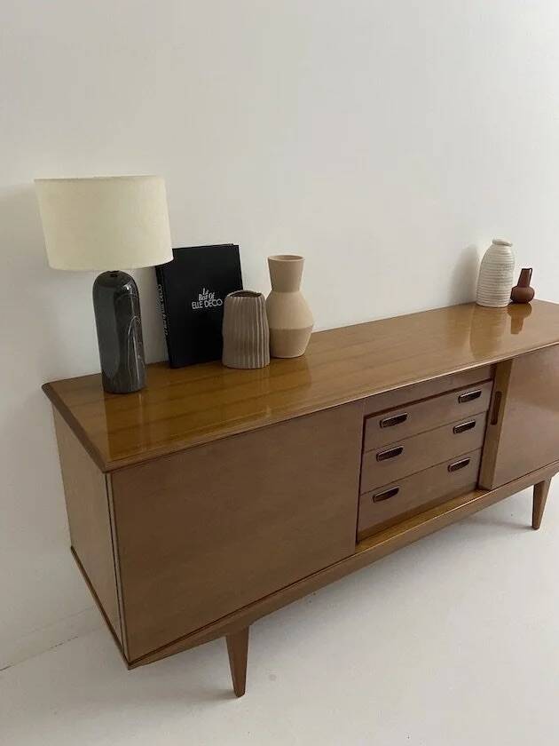 Vintage teak sideboard in Scandinavian style