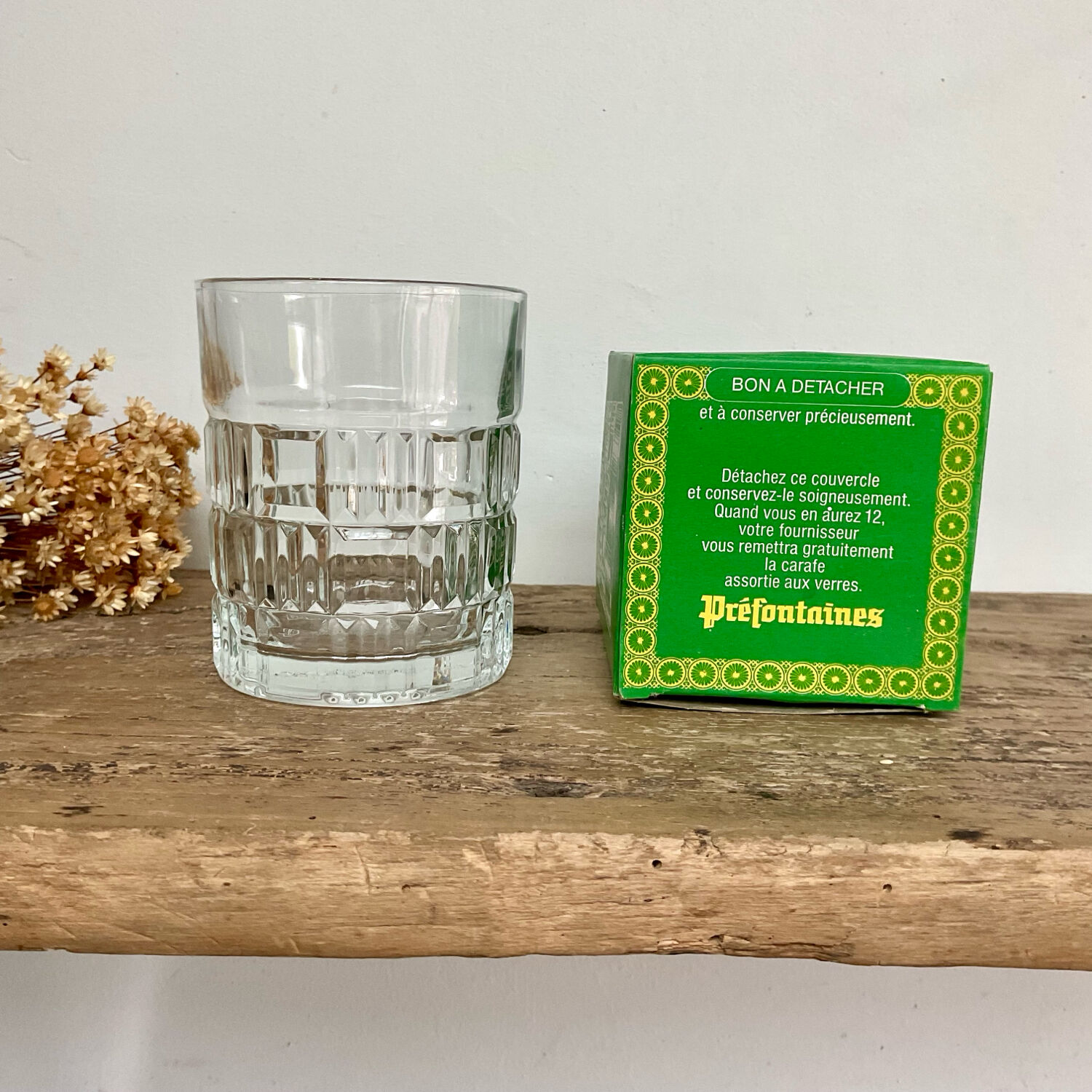 6 vintage Préfontaines whisky glasses