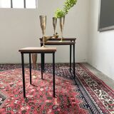 Modernist teak nesting tables from the 50s