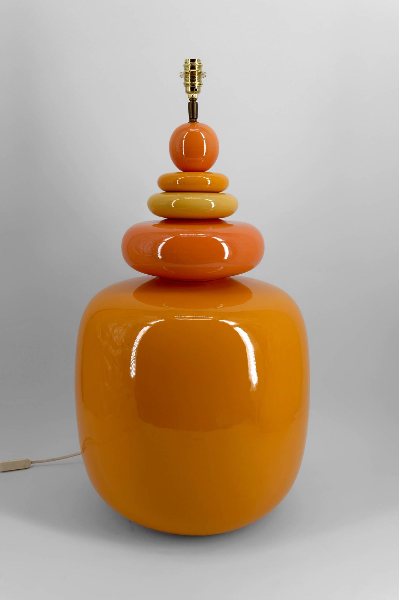 Important "Galets" ceramic lamp – Maison François Chatain, circa 1980