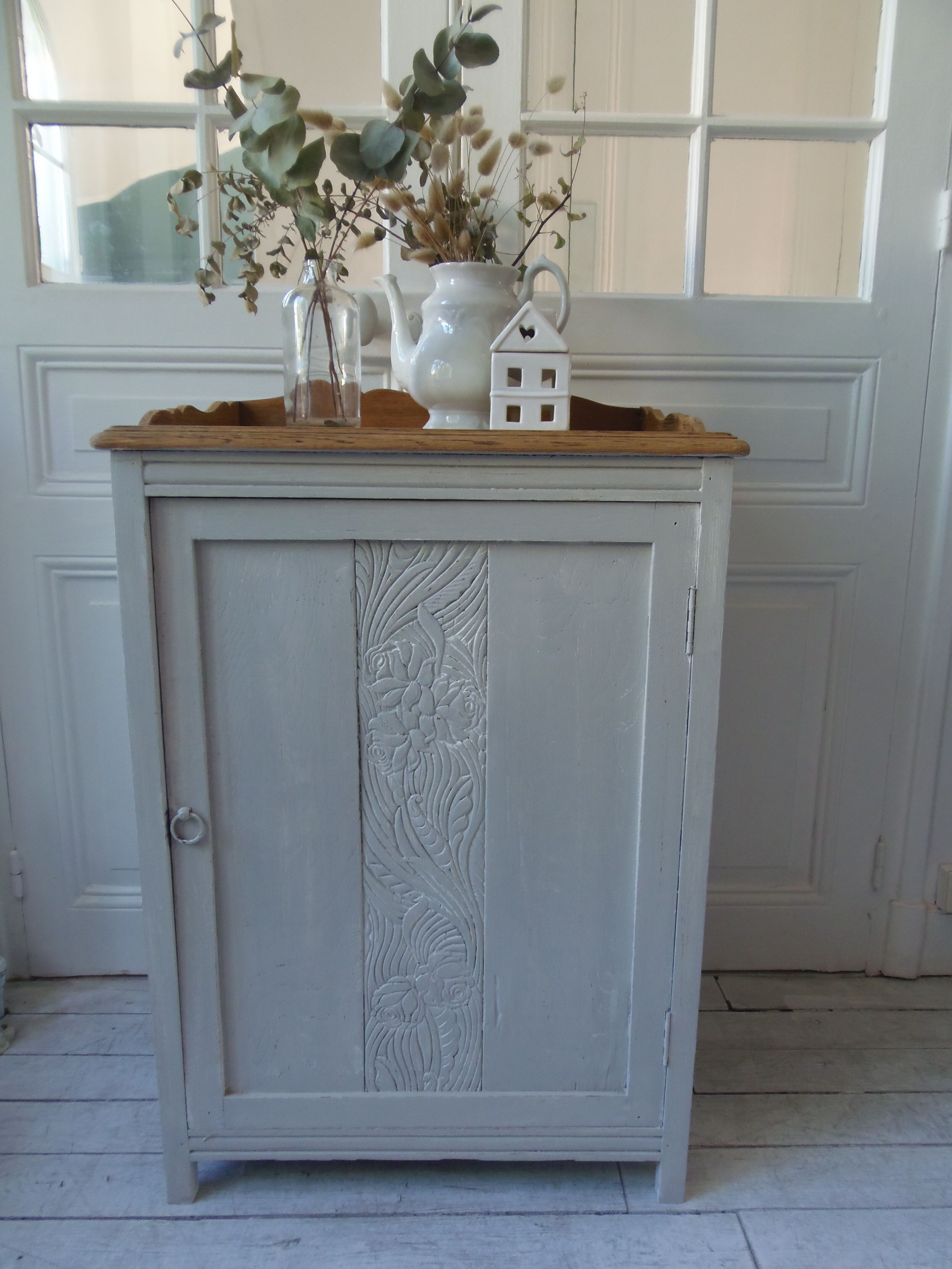 Art Deco confectioner's furniture patinated grey