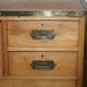 Military commode in solid oak and brass circa 1880