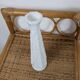 Vintage white moulded glass soliflore in Art Deco style from the 1960s.