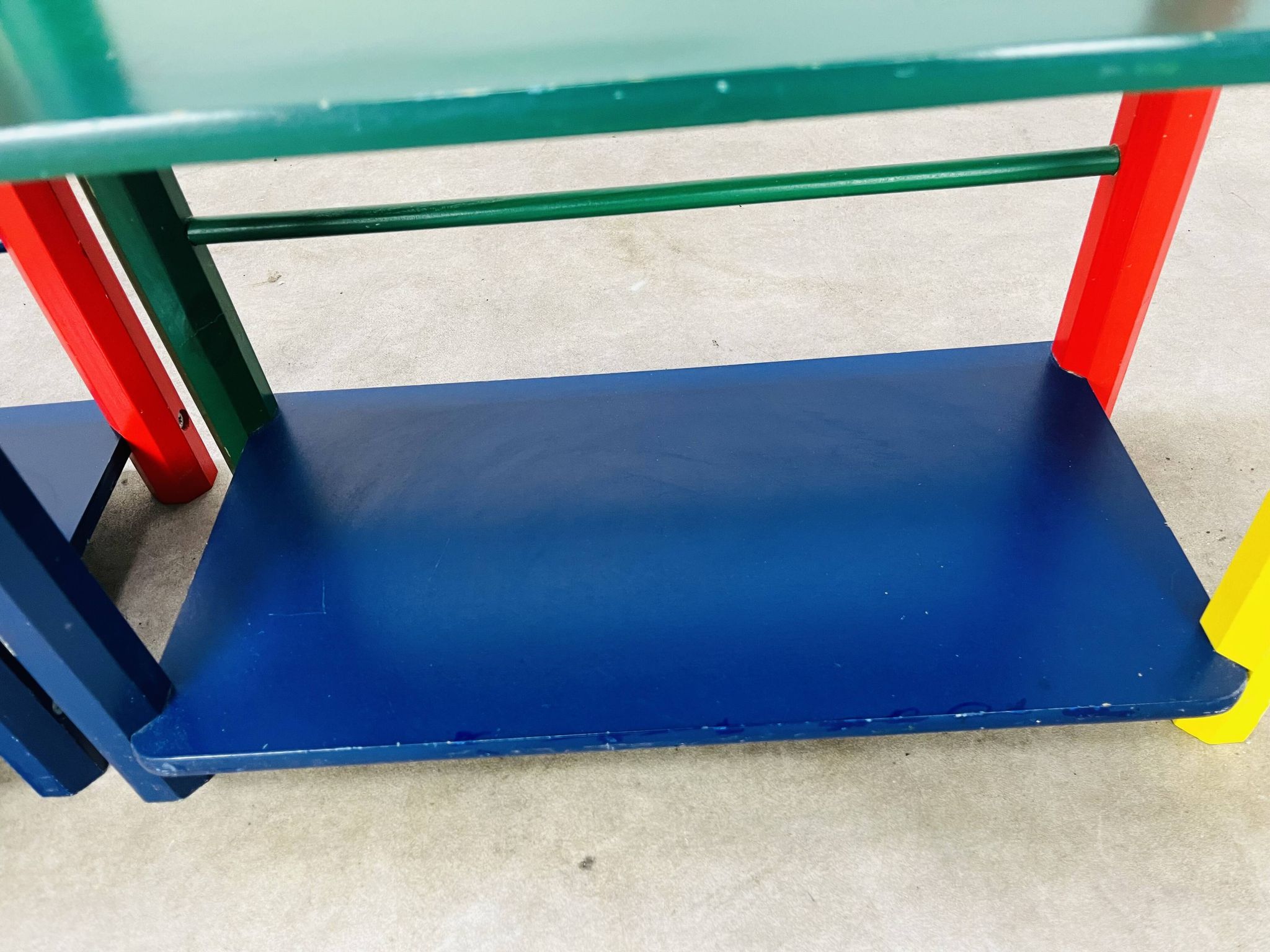 Pair of pencil-style shelves by Pierre Sala for children.