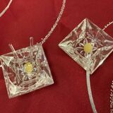 Paire de salières en cristal