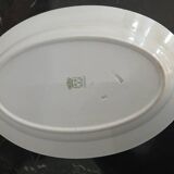 Large oval Saint-Amand dish with mimosa decoration