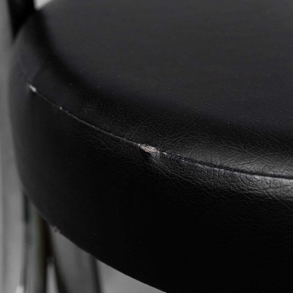 Set of 6 eco-leather metal wick style 70s vintage modern