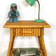 Vintage rattan bedside