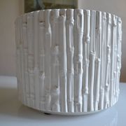 Ceramic cache pot in bamboo style, Italy 1980, Hollywood Regency.