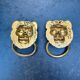2 brass lion handles in Louis XIV style