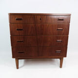 Chest of drawers in teak with four drawers, of Danish design, 1960s