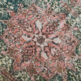6x8 Vintage Green & Red Oriental Persian Rug, 172x252Cm
