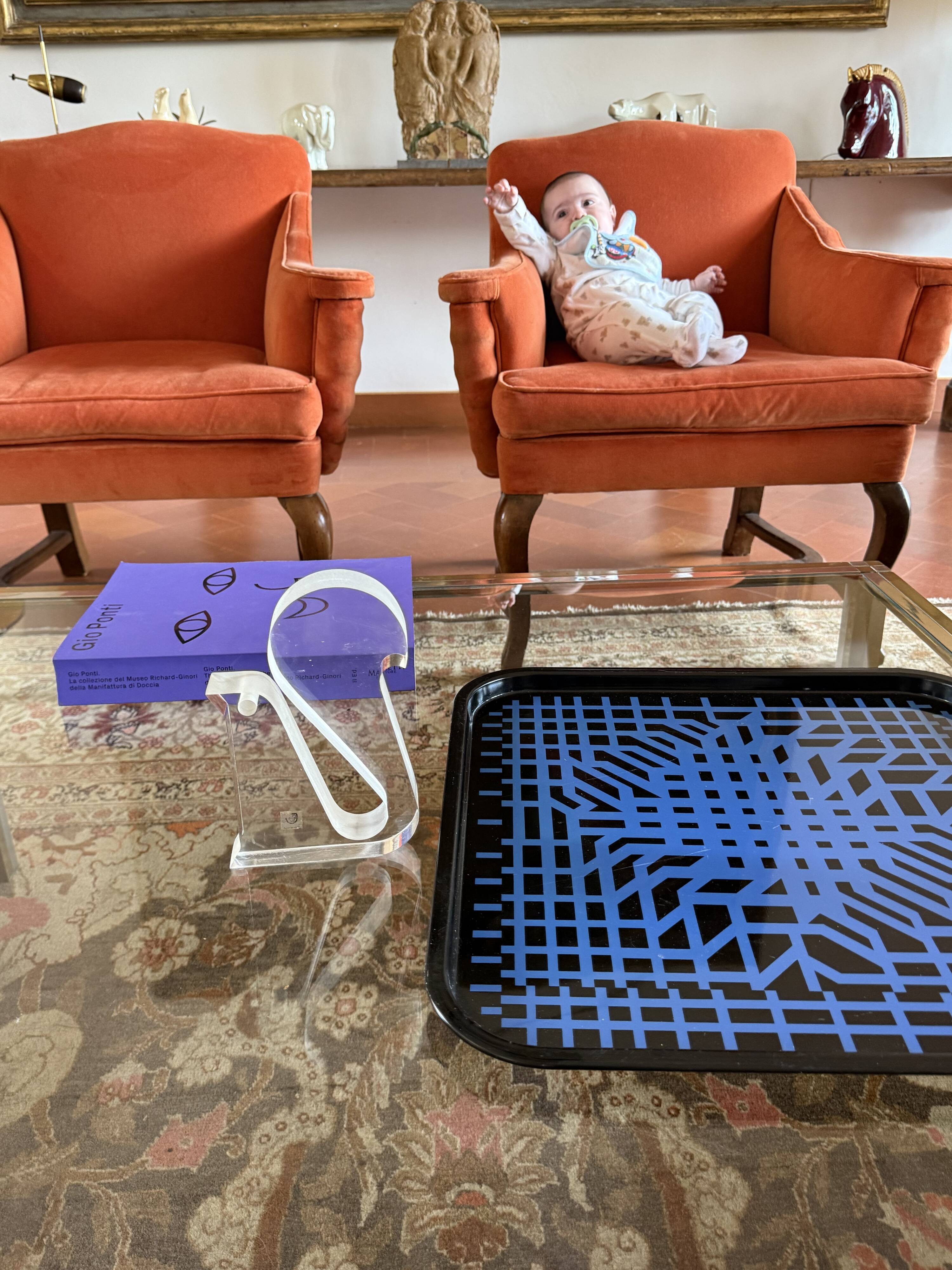 Victor Vasarely, Space age Op art metal tray, Limited edition Metalgraf Ita