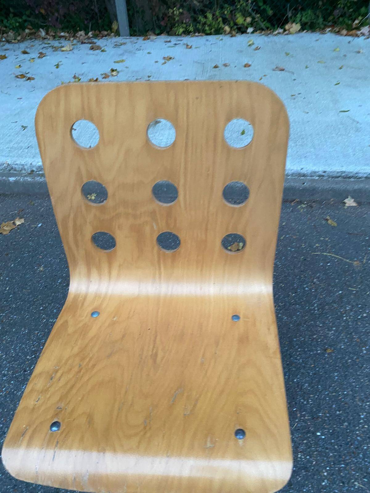 Chaise de bureau scandinave en bois courbé