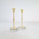 Set of 4 mid-century candle holders Ystad Metall, Sweden, 1950s