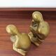 Pair of bookends The Thinker by Rodin in solid brass