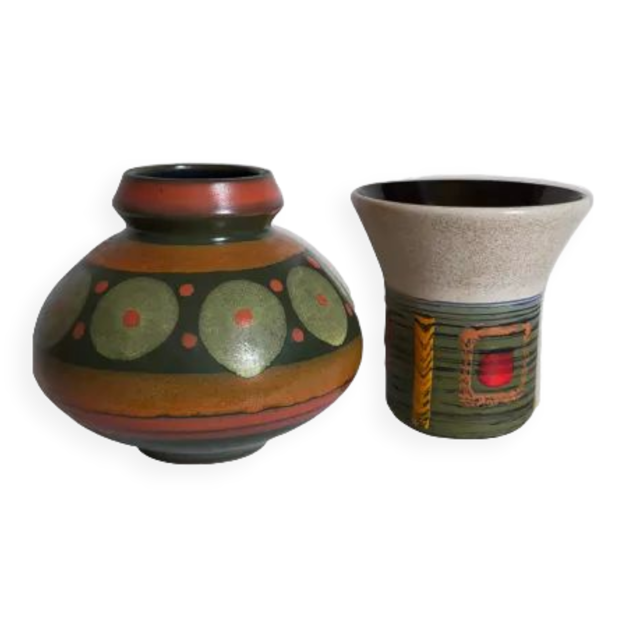 Duo of vases, vintage Scandinavian ceramics