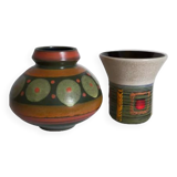 Duo of vases, vintage Scandinavian ceramics