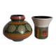 Duo of vases, vintage Scandinavian ceramics