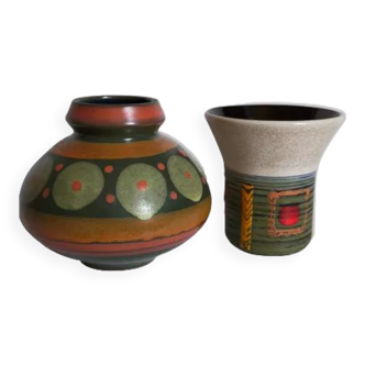 Duo of vases, vintage Scandinavian ceramics