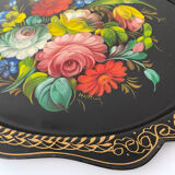 Metal tray Russian folk craft Jostovo