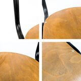 Chaise d’école vintage en bois et métal – style industriel, années 60