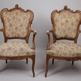 4 Louis XV style convertible armchairs