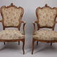 4 Louis XV style convertible armchairs