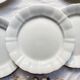12 Vintage Terre de Fer White Plates + Small Gold White Porcelain Plates LIMOGES