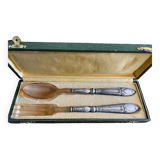Set of old serving cutlery, in their original box