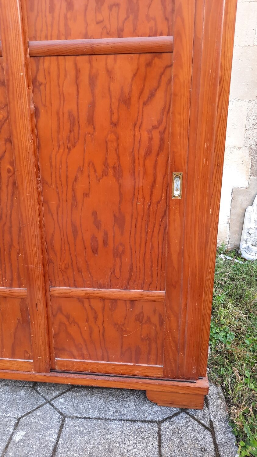 Vintage wardrobe with sliding door