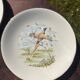 Set of 5 flat plates in Gien earthenware, Primefleur collection.