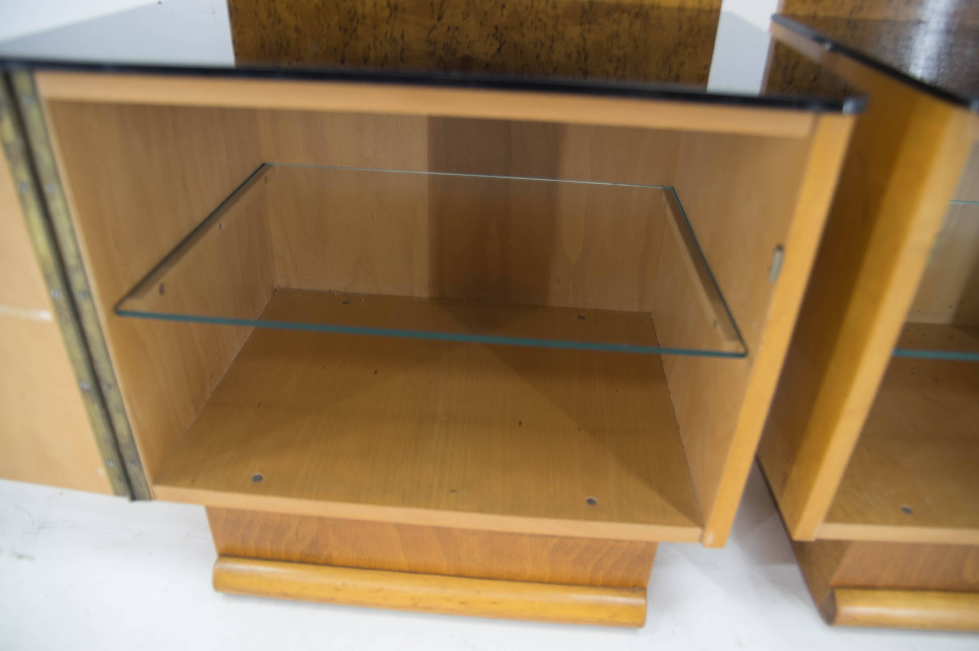 Set of Two Night Stands by Halabala for UP Zavody, 1940s