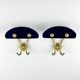 Vintage brass coat hooks, Italy, 1950s, set of 2
