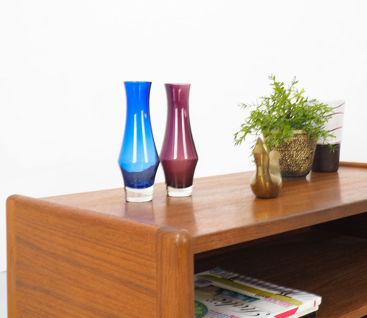 Danish design small teak audio cabinet, 1960