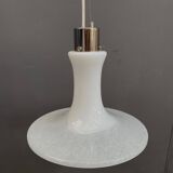 White glass pendant lamp 1980s