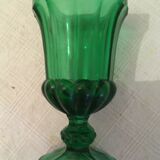 Worked glass walking glasses. Green