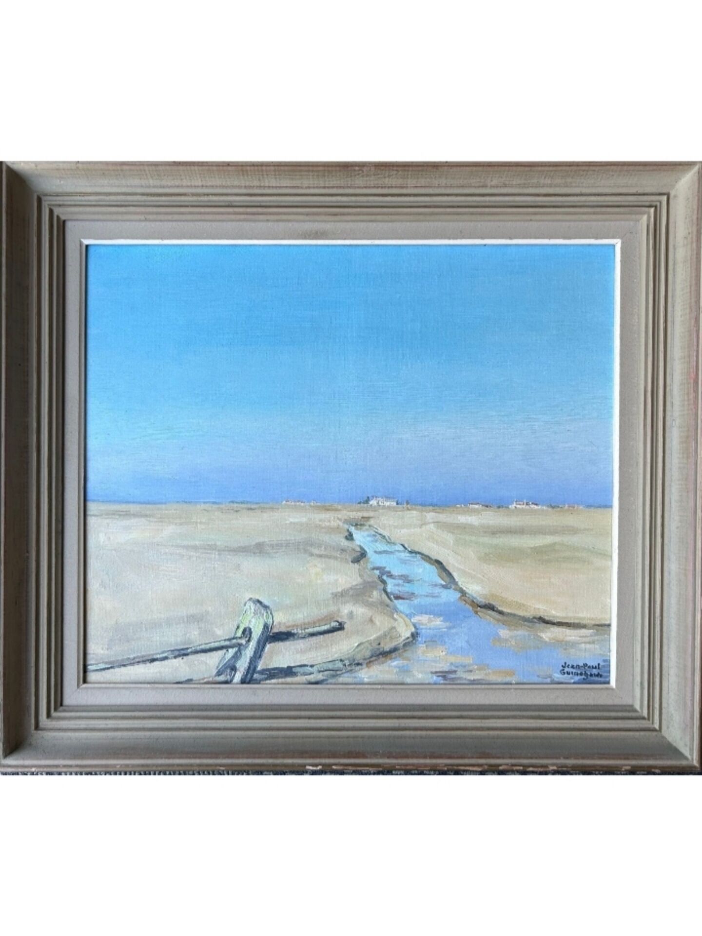 Beach landscape, oil on canvas, signed Jean Paul GUINEGAULT.